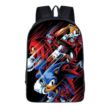 Sonic Student Ryggsäck Sonic Mus Barn Tecknad Ryggsäck Hög Kvalitet-O_xx
