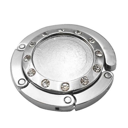 Muodin kotitoimiston kiiltävä timantti-taittuva käsilaukku-koukku - käsilaukun ripustin 2 kpl)