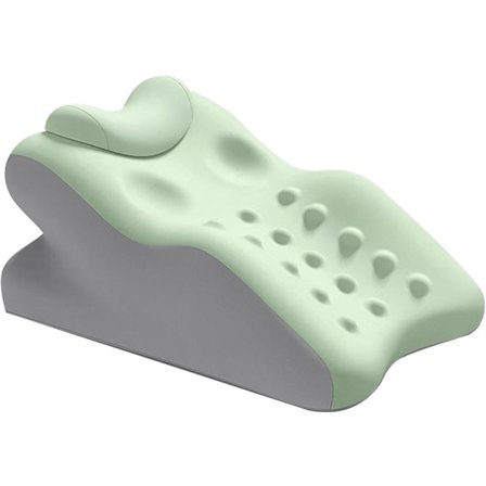 Memory Foam Kilkudde för Ryggsmärtlindring - Bekväm Grön & Grå Kudde för Sova, Sitta, Läsa - Kompatibel med Par