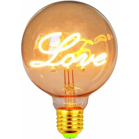 LED-lamppu G95 4W Himmennettävä 2000 Kelviniä 220-240V Love Edison Koristelamppu E27