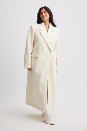 NA-KD Manteau long coupe droite - Manteaux - OffBlanc - EU 36