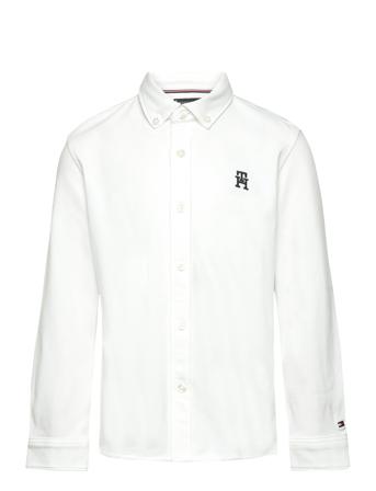 Tommy Hilfiger Monogram Stretch Pique Shirt L/S Vit