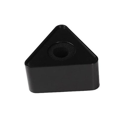 Mikrofon mikrofon interview trekant logo flag stativ med 1,54 tommer hul (sort)