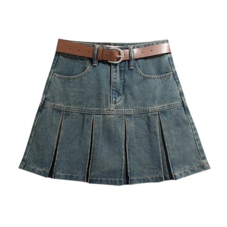 2023 New American Spice Y2K Summer Short Denim Kjol Retro blue S