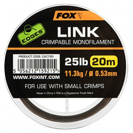 Fox Edges Link Trans Khaki Mono 0.53mm/25lb (20m)