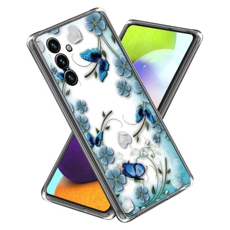 Deco Samsung Galaxy A34 5G Suojakotelo - Perhonen And Flower