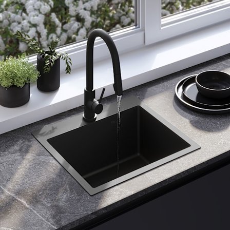 HÅNDVASK REA LEO 50 BLACK