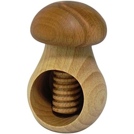 Nøtteknekker laget av naturlig bøketre - veldig solid - sopp Lys brun (BR)