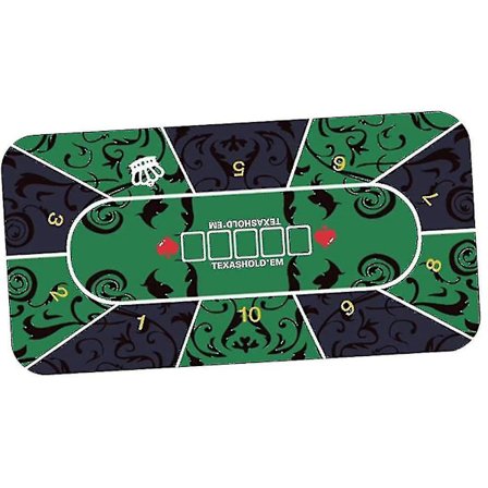 Pokerbord layout bordplade måtte 120x60cm husholdningsspillebord top filt