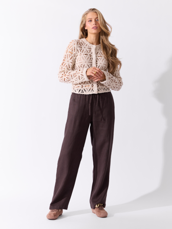 MATCH - Elysian cardigan - Donna - Str. XL - Dame - Gensere & Cardigans - Hvit - 100% Bomull