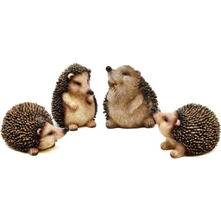 IC Havefigurer til Haven - Søde Pindsvin Statuetter - Have Skulptur - Udendørs Dekoration til Have og Terrasse - Plast