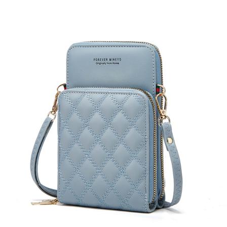 Mobiltelefonväska Enkelaxel Crossbody Kortväska Med Myntväska Light Blue