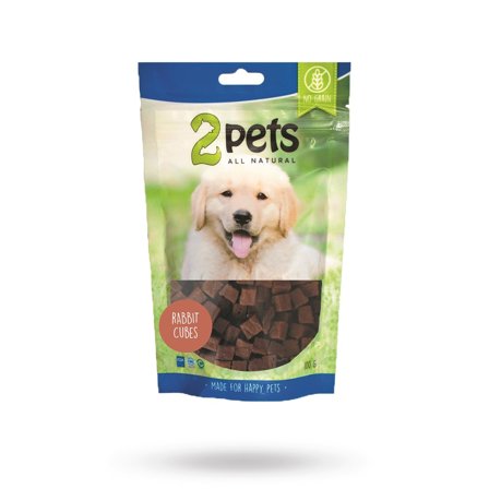 2pets Rabbit Cubes 100g - Matskåler, Hundegobiter & Tyggeben til hund & katt på Doggie.no - Hundegodbiter, Tyggebein & matskåler