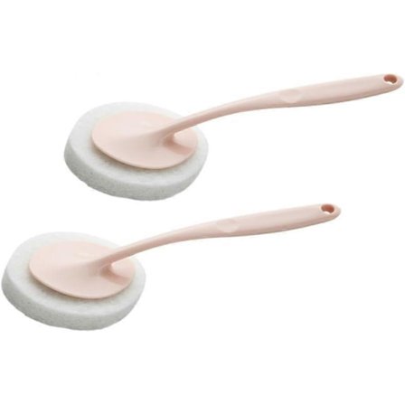 2 stk. Rengøringsbørste til hjemmet Afkalkningsbørste Pletfjerningspuder Børste Viskelæder Vaskebad Rengøringsmiddel