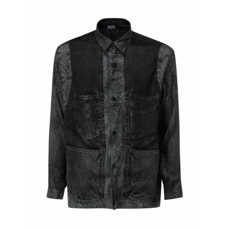 Diesel Shirt , Zwart , Heren , Maat: S