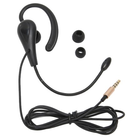 Single Sided Ear Hook Headset with Microphone for Customer Service on Laptop and Mobile Phones