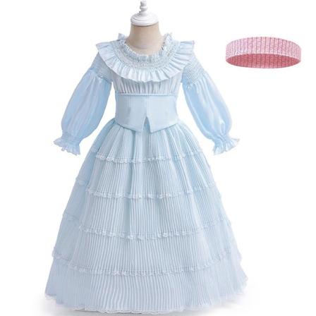 3-9 år Barn Jenter Havfrue Prinsessekjole Cosplay Festkostyme Halloween-kjolegaver 5-6 Years