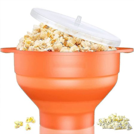 Popcorn Popper, Mikrobølgeovn Sikker, Silikone Popcorn Maskine Og Opvaskemaskine