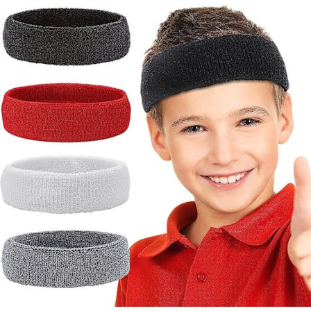 4 stk Sport Kids Hodebånd, Svette Hodebånd For Gutter Jenter Atletiske Elastiske Hodebånd Fargerike For Fotball Basketball Hodebånd, Over 5 År Gamle
