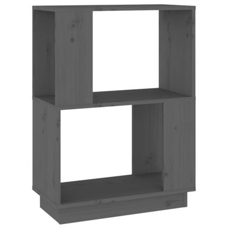 Vidaxl Bokhylla/rumsavdelar Grå 51x25x70 Cm Massiv Furu Grå
