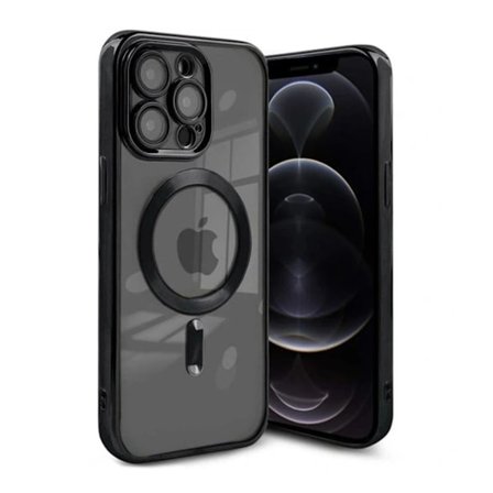 Luxury Electroplate Magsafe Wireless Charge Phone Case For Iphone 12 Pro Black