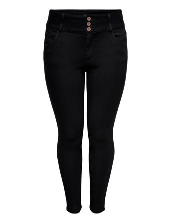 Caranna Hw Sk Ank Jeans Black Skinny Jeans Svart ONLY Carmakoma