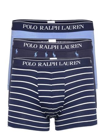 Classic Stretch-Cotton Trunk 3-Pack Blue Polo Ralph Lauren Underwear
