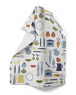 Kökshandduk Dinner Blå - Kök - Arvidssons Textil