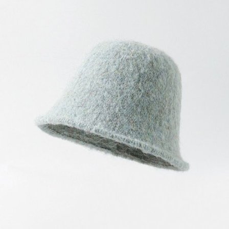 Dame bøttehatt ullhatt BLÅ