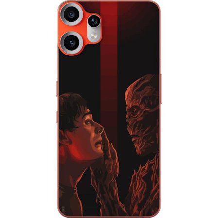 Yhteensopiva Puhelinkuori Nothing Nothing CMF Phone 2 Pro Pimeä fantasian kuva, jossa korostuu ihmisen ja hirviön kohtaaminen vahvalla draamalla ja