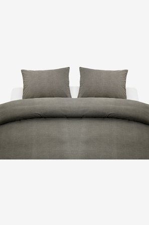 Borganäs of Sweden - 3-Dels Set Washed Dubbel - Grå - Påslakanset - Från Homeroom