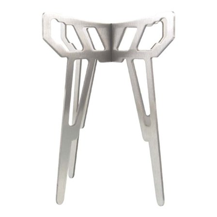 Bärbar Utomhus Camping Spis Rack Rostfritt Stål Fällbar Vedspis för Picknick Vandring Grillning