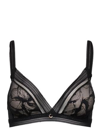 True Lace Wirefree Triangle Bra Lingerie Bras & Tops Soft Bras Triangle Bras Sort CHANTELLE