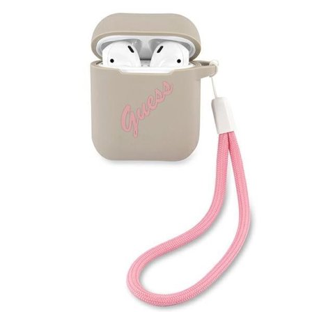 Guess GUACA2LSVSGP AirPods cover grå pink/grå pink Silikone Vintage