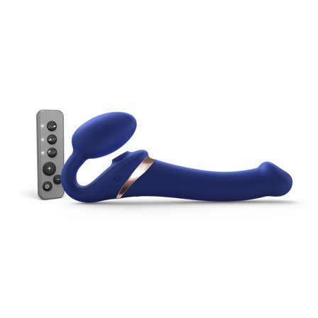 MULTI ORGASM BENDABLE STRAP-ON - M - NIGHT BLUE - strap-on-me