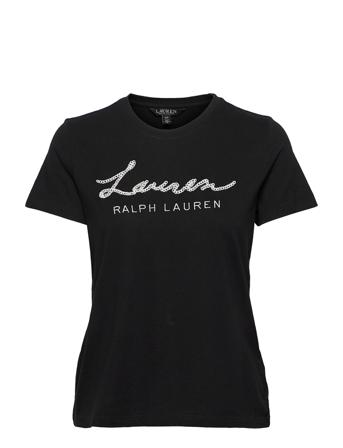 Script-Logo Jersey Tee Black Lauren Ralph Lauren