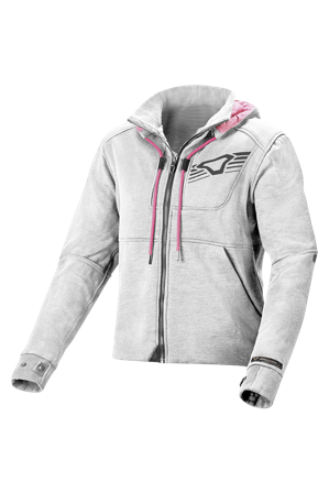 Chaqueta con capucha de Moto Macna District Mujer Gris L