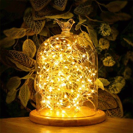 Lyskæde / Led-kæde 10meter - 100st varmt hvide pærer