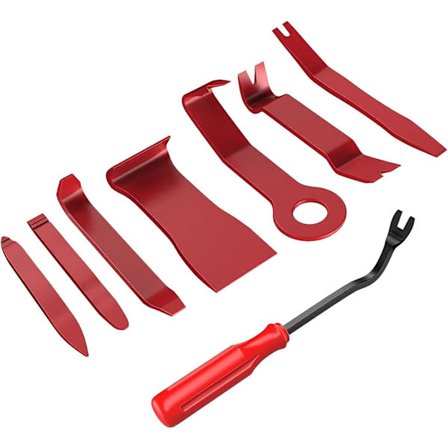 8 st Auto Trim Borttagningsverktyg Kit Repfria Bändverktyg Kit För Bil Ljud Instrumentbräda Dörrpanel Fönsterlist Fästelement Borttagningsverktyg Kit-