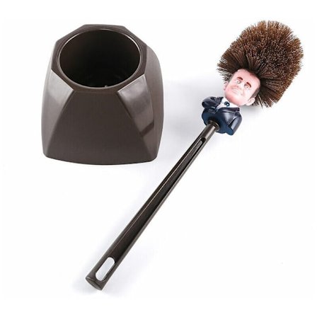 Macron Toiletbørste Tegneseriefigur Ingen Død Vinkel Rengøringsbørste Plastikbørste Daglig Brug