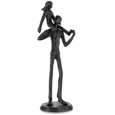 Far, Datter, Jern, Figur, Far, Datter, Kærlighed, Skulptur, Dekoration