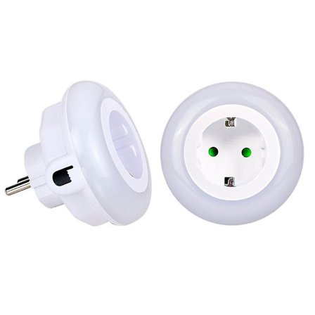 LED-sokkel nattlys med innebygd sokkel Skumringssensor indikatorlys Stemningsbelysning 0,6W