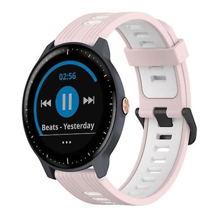 För Garmin Vivoactive 3 Music 20 mm vertikalt mönster tvåfärgat watch