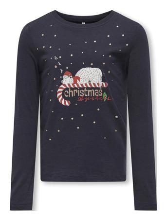 Kmgxmas Yrsa Life Reg Ls Top Jrs Tops T-shirts Long-sleeved T-shirts Navy Kids Only