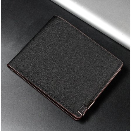 Denim stofpung til mænd Black