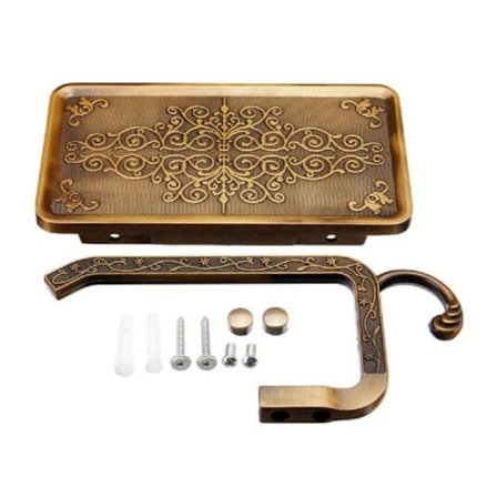 Toalettpappershållare Svart Toalettpappershållare Antik Mässing Toalett