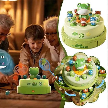 Hoppe Frø Tegneserie Net Katapult Lille Frø Elektrisk Legetøj til Børn 4-6[D]