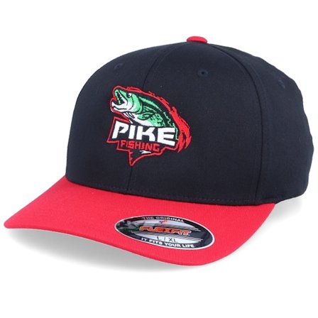 Hunter - Negro flexfit Gorra - Pike Black/Red Flexfit @ Hatstore