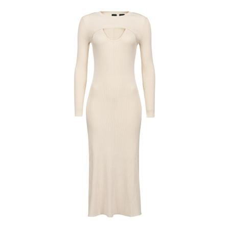Pinko - Klänningar - Beige - Dam - Storlek: L, Dam, Storlek: L