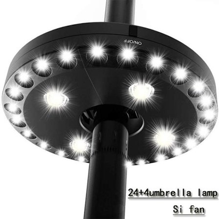 1 stk. Patio Parasoll Lys 3 Lysstyrke Moduser Ledningsfri 28 LED 7